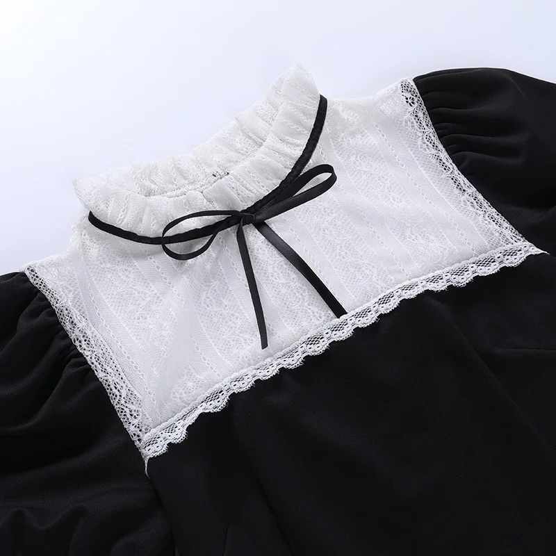 

Gothic Black Sexy Summer Dresses Women Harajuku Preppy Style Bandage High Waist Dress Patchwork Aesthetic Party Dress