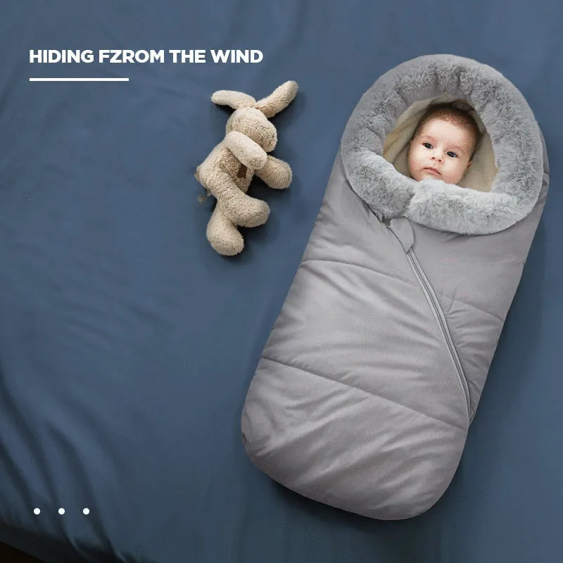 

Winter Baby Sleeping Bag Extract Envelope Swaddling Newborns Stroller Foot Cover Keep Warm Outdoor Infant Crib Cradle Sleepsack