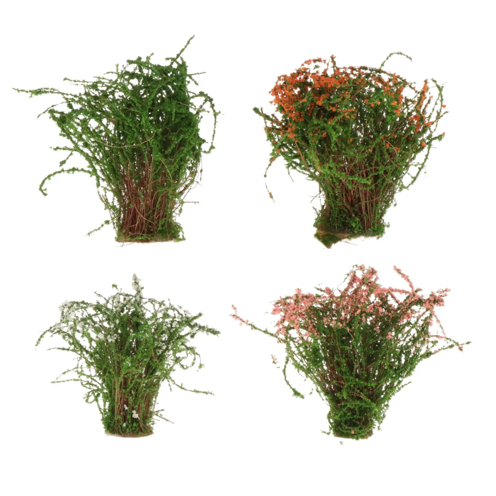 4 статические цветы самоклеющиеся миниатюрные Цветочные железнодорожные