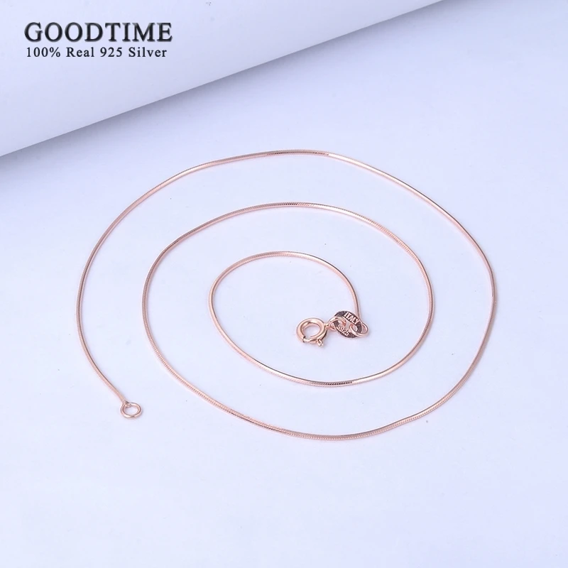 Женская цепочка из серебра 925 пробы со змеиным плетением | Украшения и аксессуары