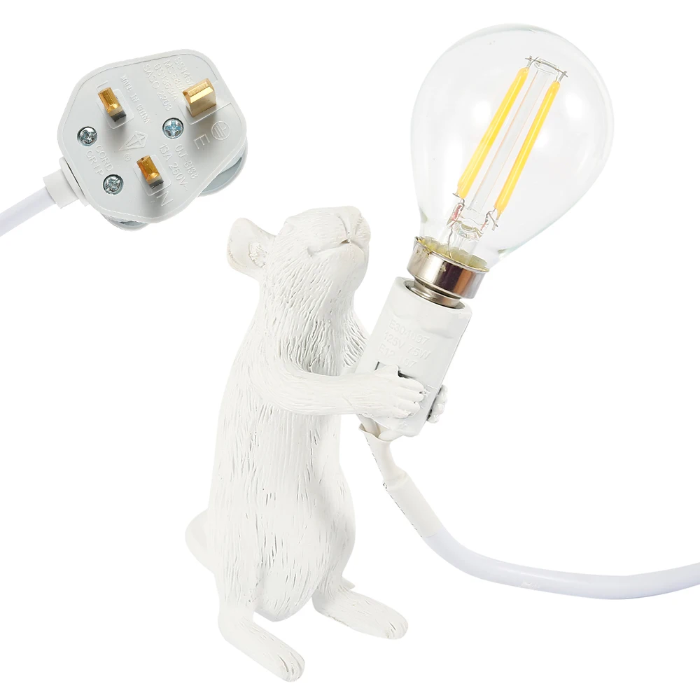 Creative Mouse Table Lamp Mini Animal Small Mini Mouse Desk Light Cute LED Night Light Home Decoration Bedside Lamp