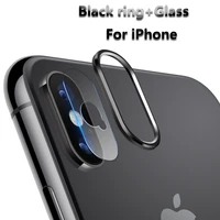 camera film for iphone xr xs max 7 8 plus full cover case metal tempered glass screen protector rear camera lens proctector