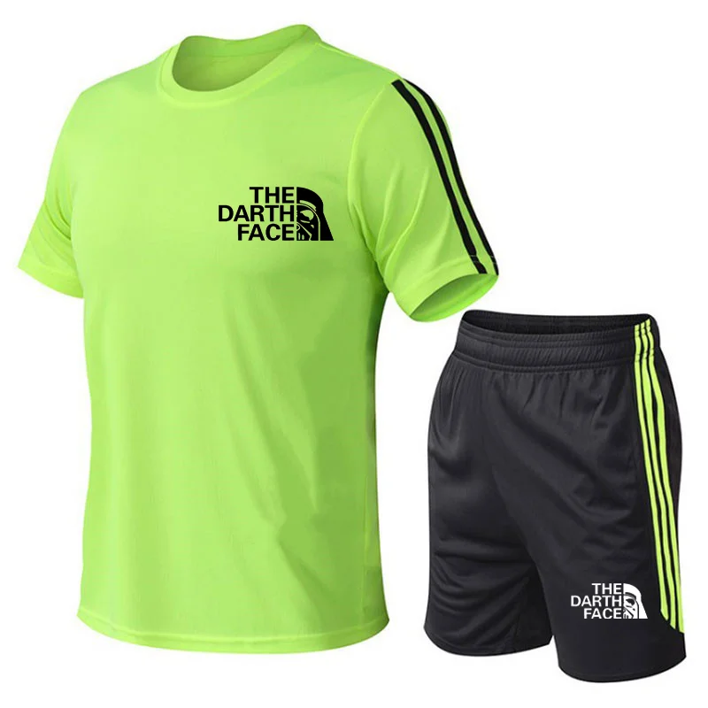 

Men's Tracksuit Summer Clothes Sportswear Two Piece Set T Shirt Shorts Brand Track Clothing Male Sweatsuit Sports Suits