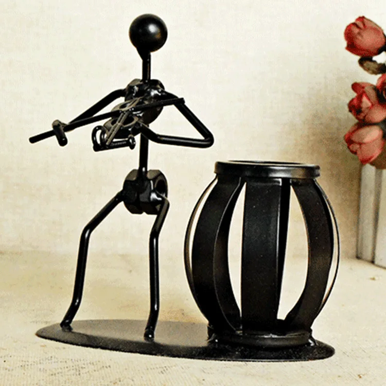 

Violin Music Player Iron Man Pen Holder Iron Gift