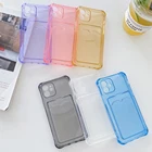 Прозрачный чехол-бумажник для iPhone 13 12 11 Pro Max Mini XS X XR 7 8 Plus SE2, противоударный чехол с отделениями для кредитных карт, карманами для удостоверения личности