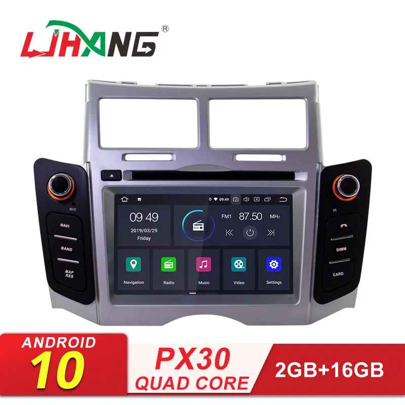 LJHANG Android 10 автомобильный dvd-плеер для TOYOTA YARIS 2005-2011 WIFI Мультимедиа 2 Din