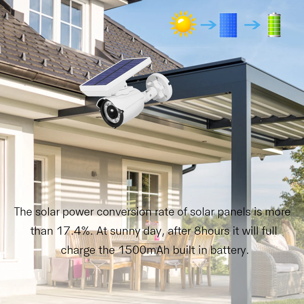 

Solar Motion Sensor Light IP66 Waterproof Security Spotlights Lights 800Lumens 8 LED Solar Outdoor Wall Lights for Porch Garden