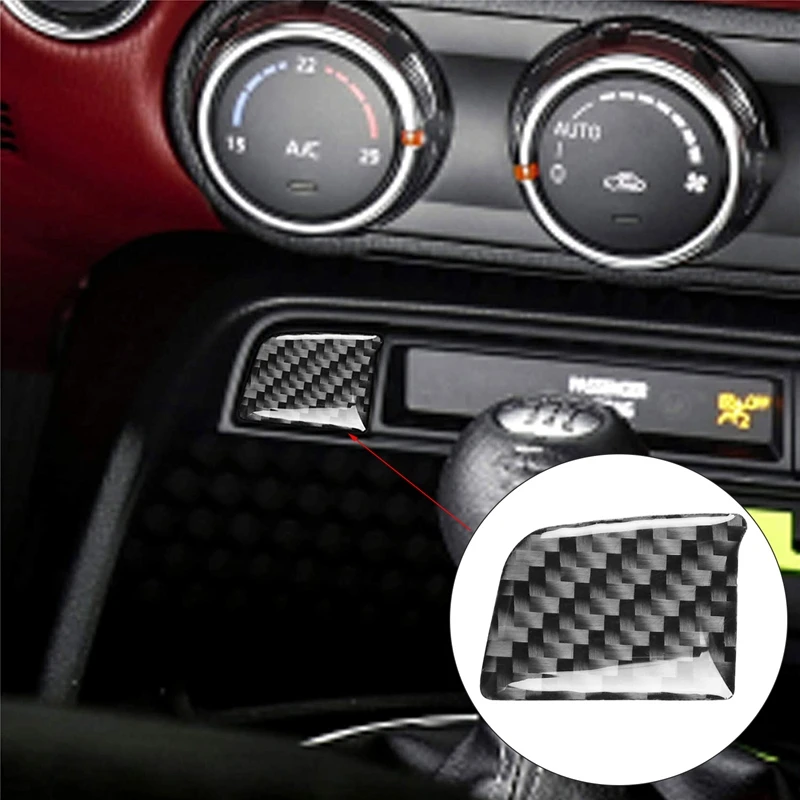 Roadster Carbon Fiber Center Storage Button Switch Cover Trim Sticker For Mazda MX-5 Miata 2016+ MX5 ND Interior | Спорт и