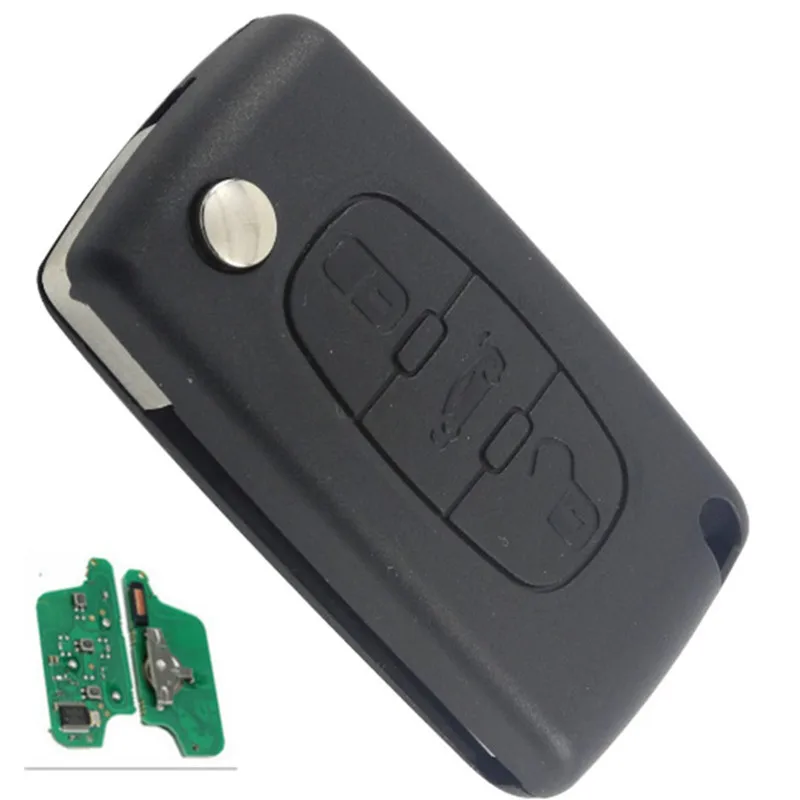 Автомобильный ключ 3-кнопочный Выкидной дистанционный 433 МГц id46 pcf7961 чип HU83 407