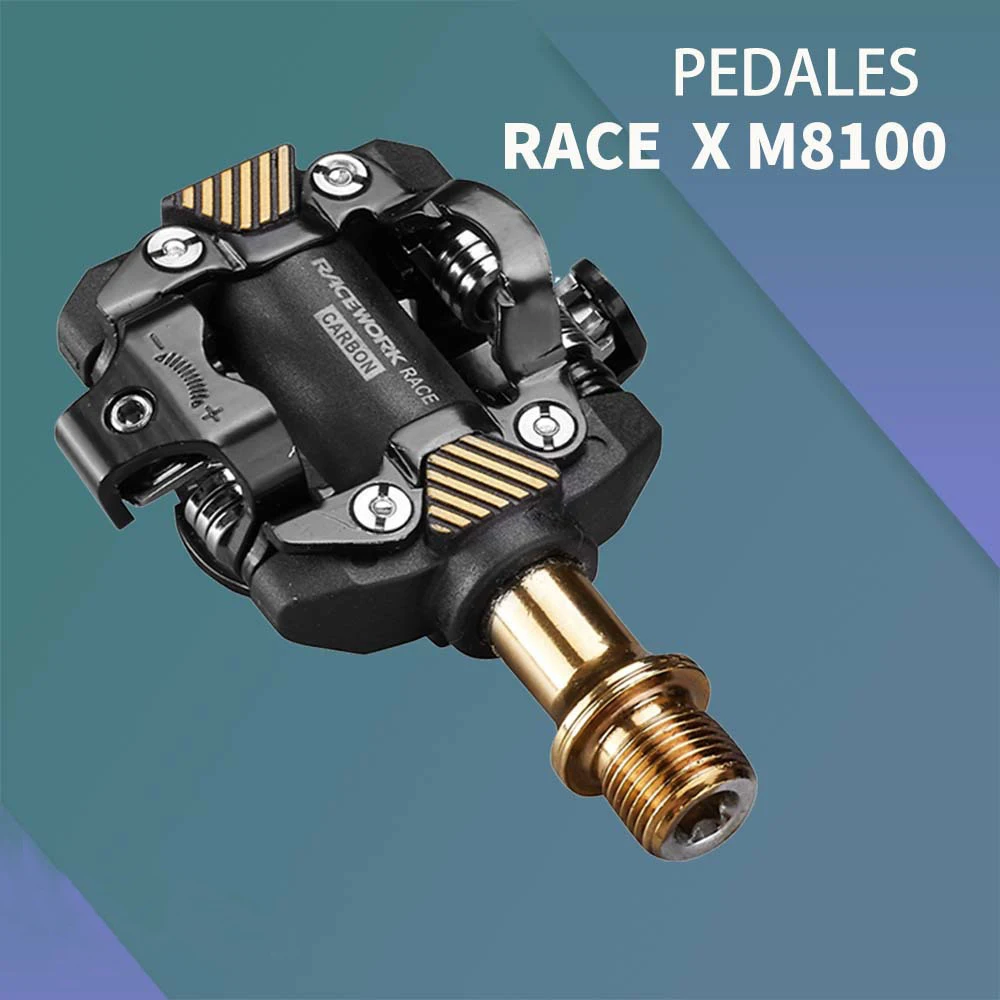 X-M8100 Ultra-light Pedals Bike Self-Locking SPD Pedals DU Bearing MTB Bike Pedals Die Casting Carbon Fiber Pedal Bicycle Parts