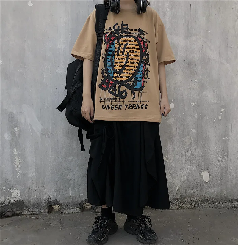 2020 летняя футболка Женская свободная модная Корейская версия длинного пальто в