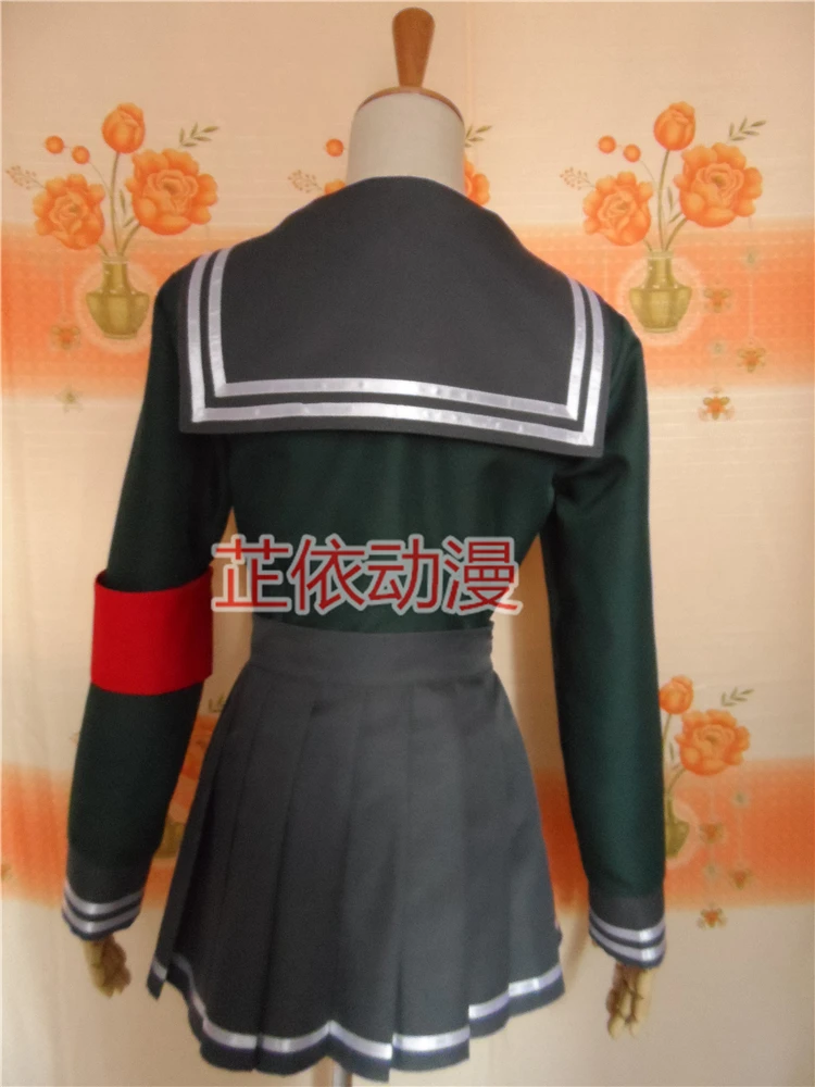 Супер Danganronpa 2 Пеко Pekoyama косплэй костюм парик очки для костюмированной вечеринки