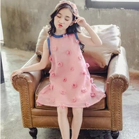 girl dresses sleevelss party dress for kids girl summer dress for children floral pattern girls clothing