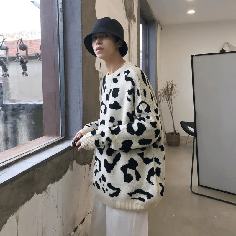 Зимний новый мужской свитер теплый Модный повседневный вязаный пуловер с