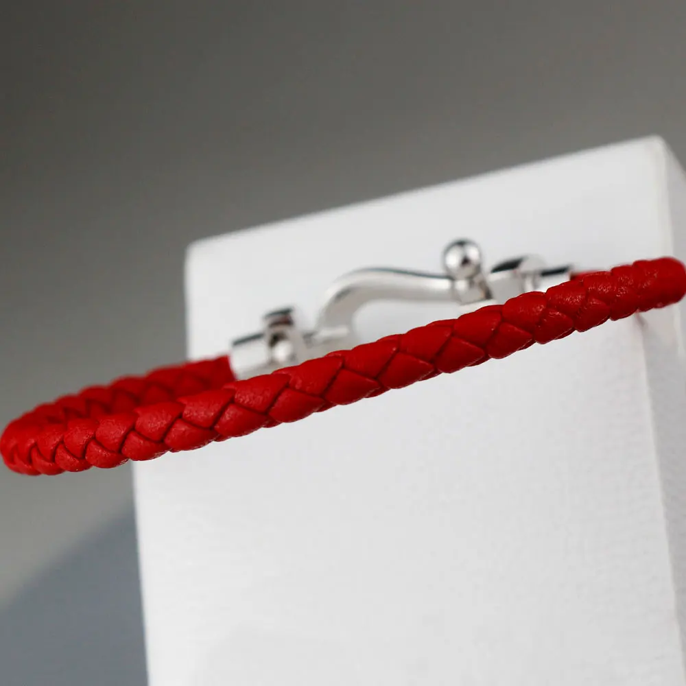 tv high quality luxury horseshoe bracelet u logo popular original fashion brand womens jewelry fred bracelet couple gift hot free global shipping