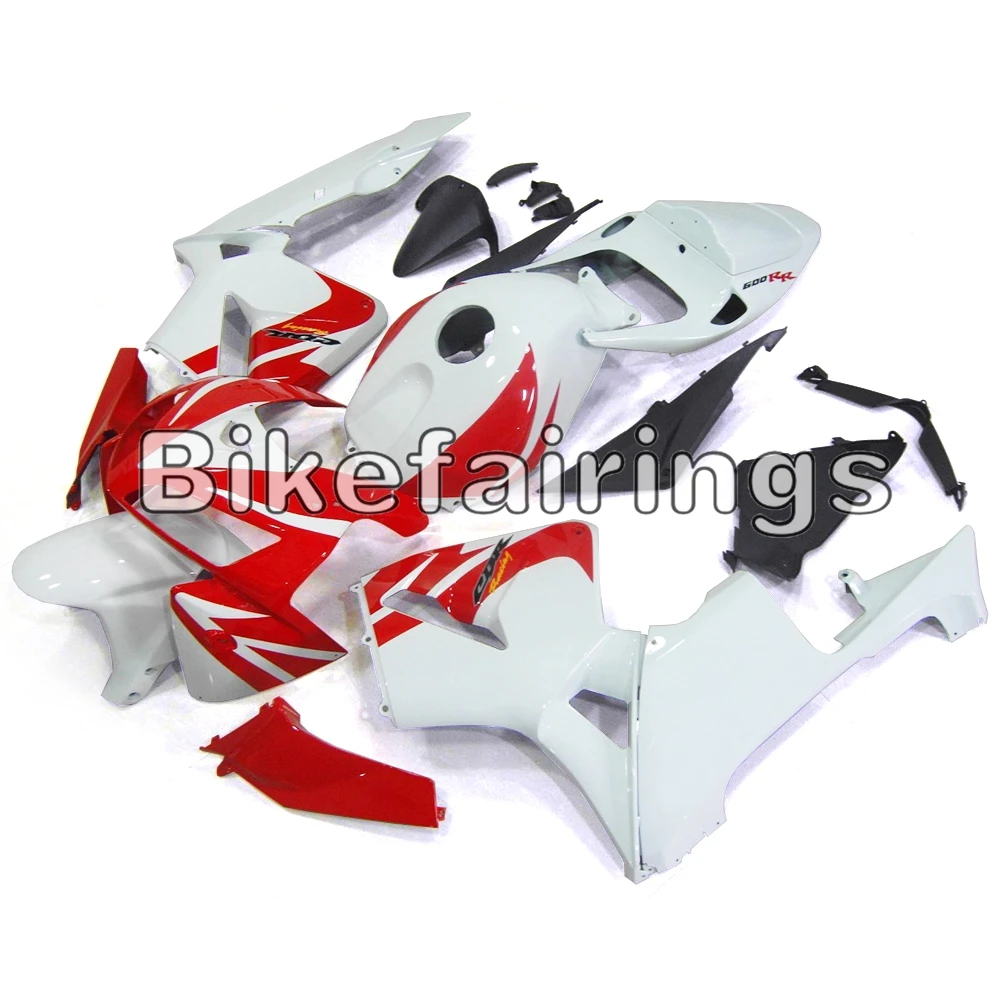 

Complete Red and White ABS Injection Cowling For Honda CBR600RR F5 2005 2006 05 06 Plastic Motorcycle Fairings CBR600F5 Bodywork