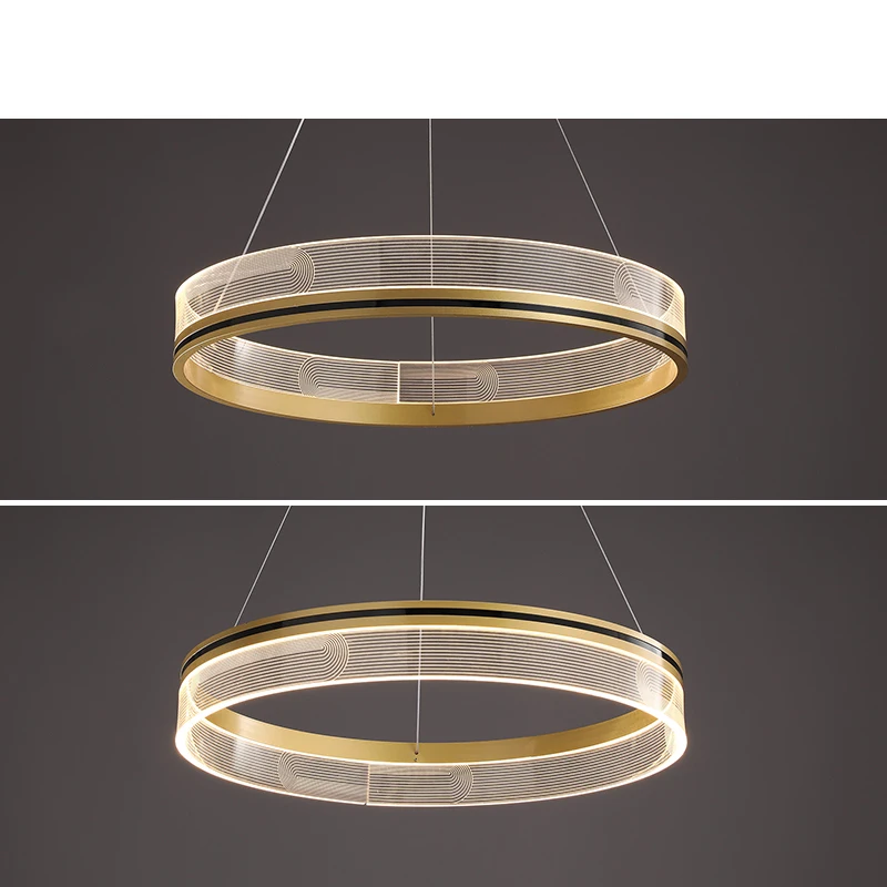 Светодиодсветодиодный люстра круглая в нордическом минималистическом стиле для