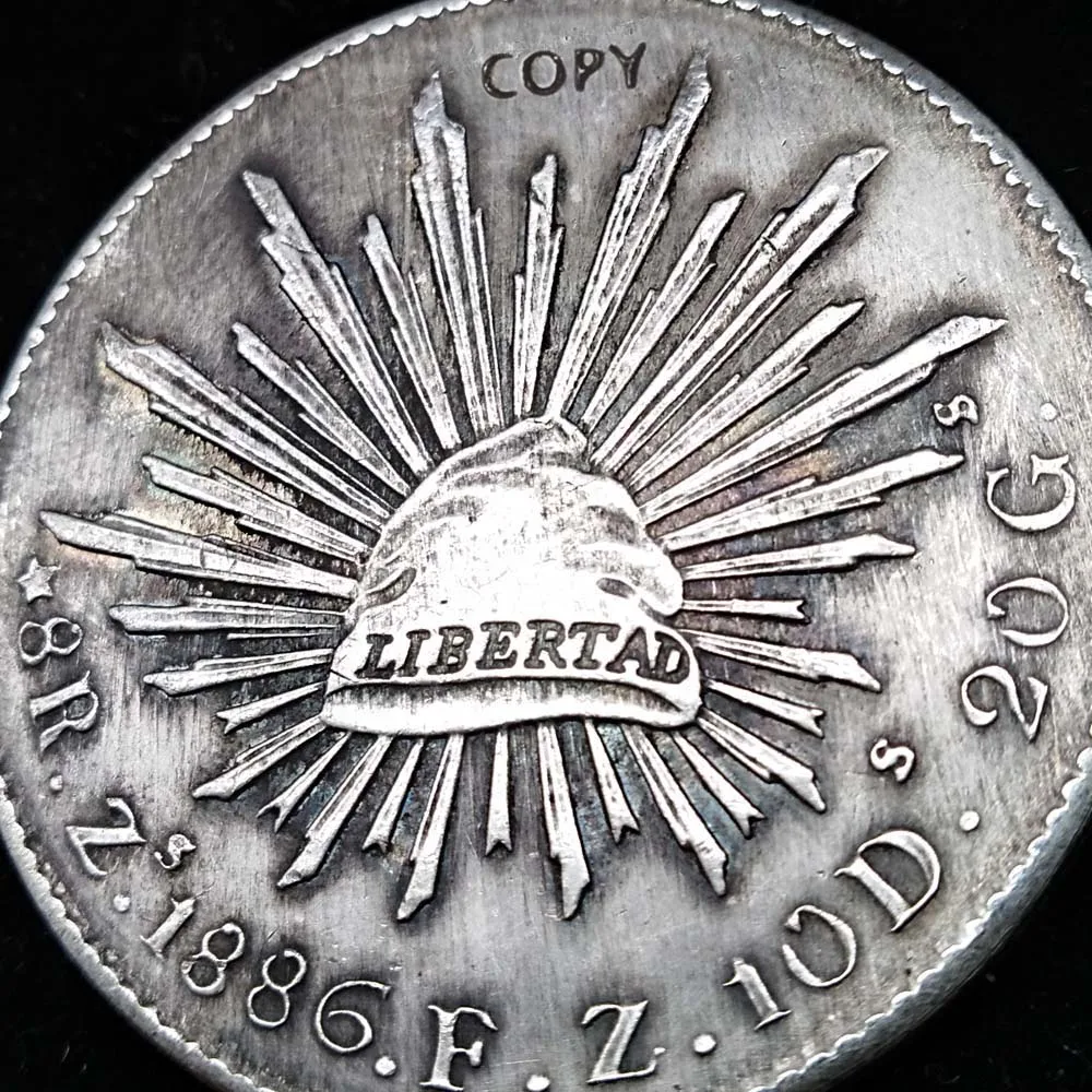 Мехико старые монеты с изображением орла 27 г 8 Reales коллекционные копии