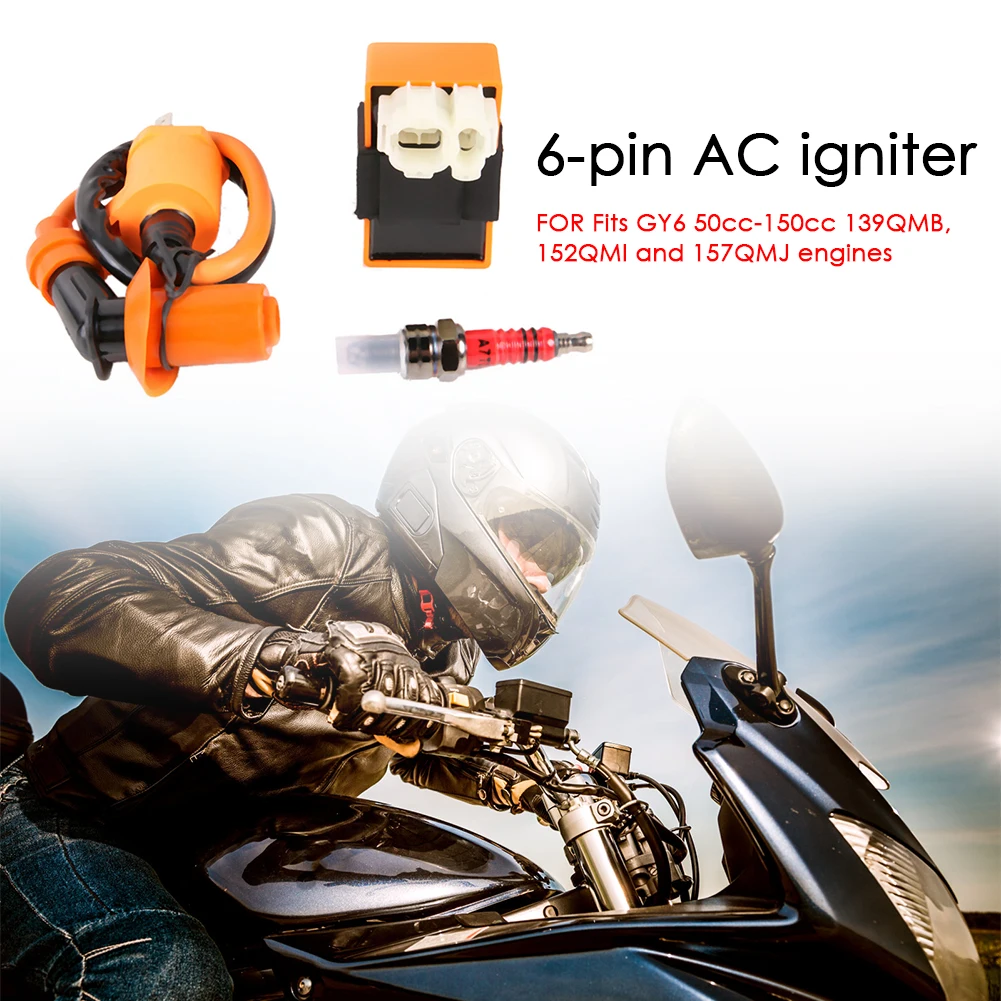 Характеристики CDI + катушка зажигания Свеча A7TC для GY6 150cc 125cc 50cc 139QMB 152QMI 157QMJ