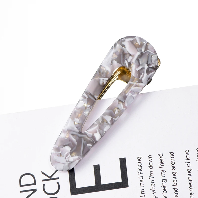 Заколки для волос женщин и девушек золотистые корейские дизайнерские акриловые