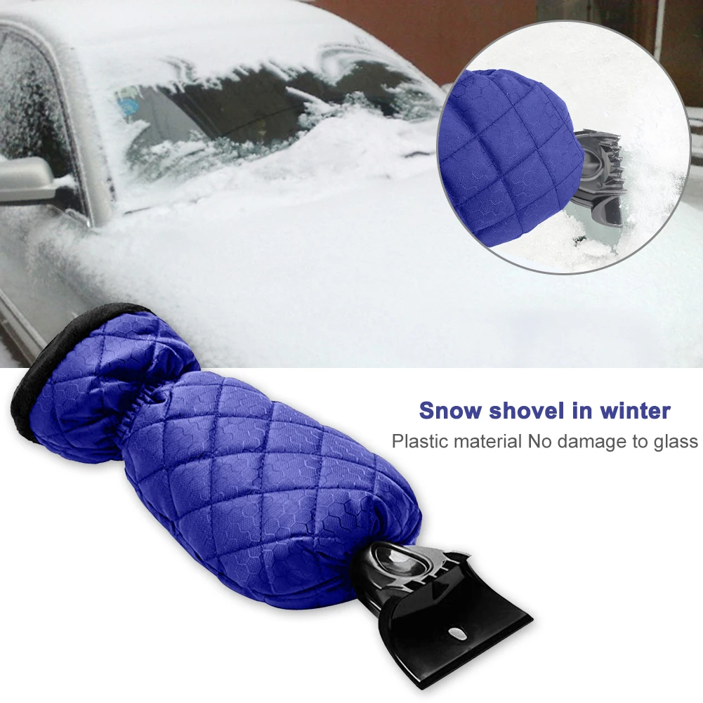 

Winter Car Snow Shovel Scraper Warm Gloves Automobile Ice Scraping Thickened for Outdoor Personal Car Parts Cleaning