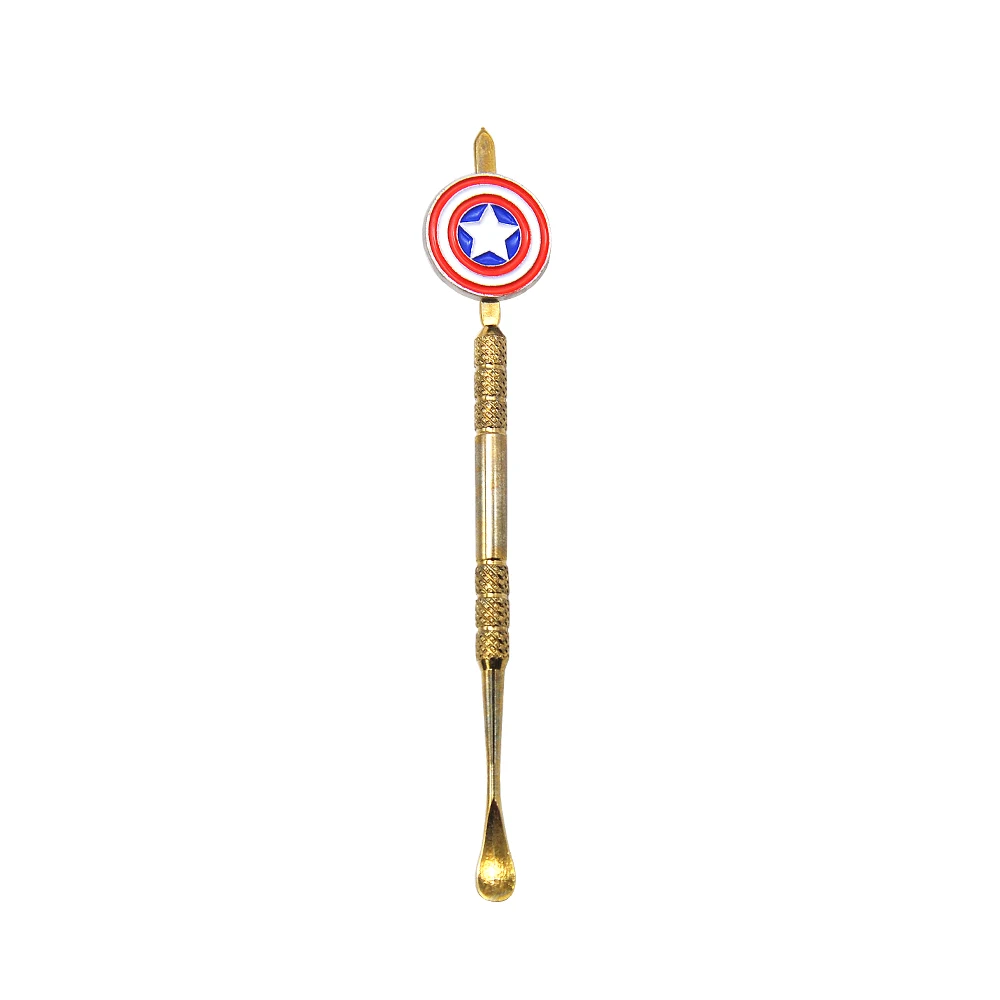 Shield-Gold HORNET нержавеющая сталь карбюратор крышка Dabber воск масло папа инструмент 4,7 дюймов ручка масло воск каверс инструмент концентраты курительная вода труба - Цвет: Shield-Gold