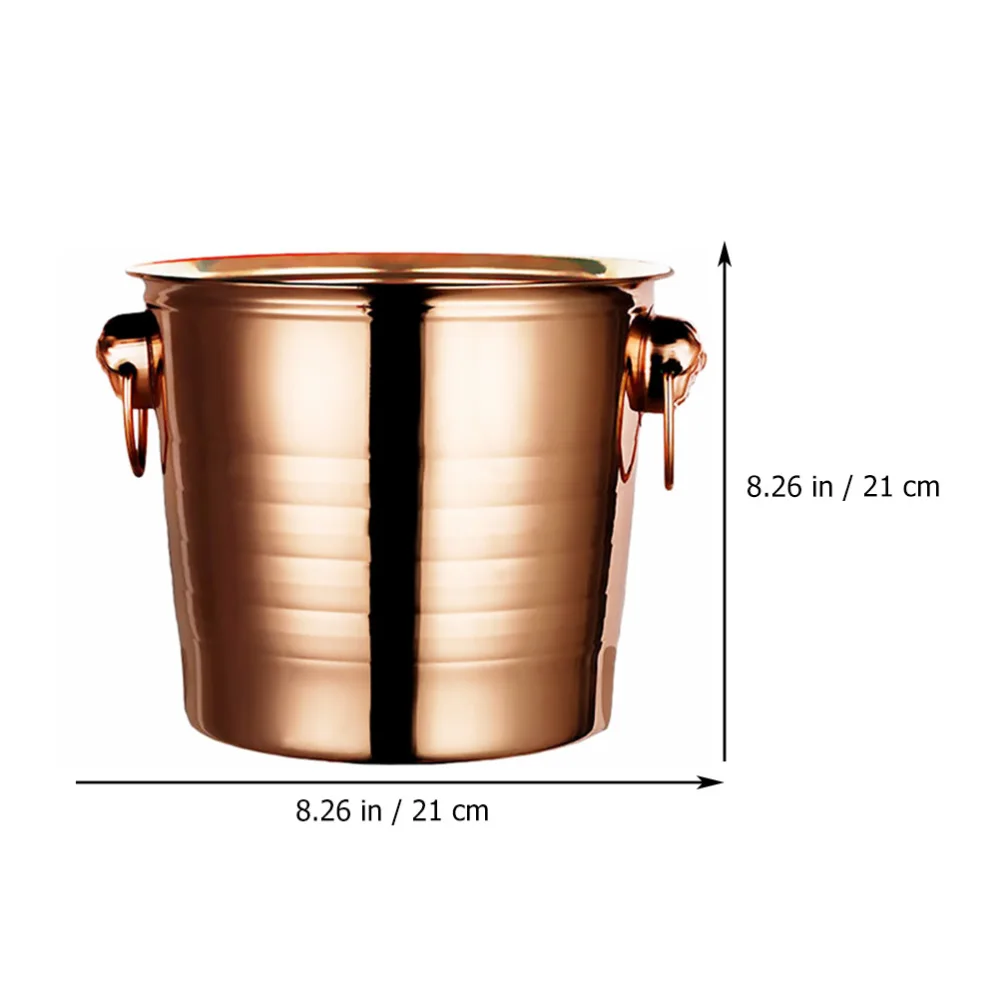 

1Pc Portable Bar Dedicated Ice Holder Non-skid Durable Ice Container Rose Gold