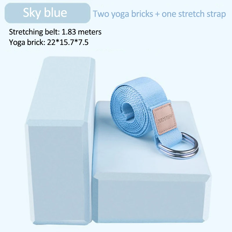 

EVA Yoga Block Set Exercise Workout Fitness Brick Bolster Stretch Belt Aid Gym Pilates Training Body Shaping Fitness Equipment