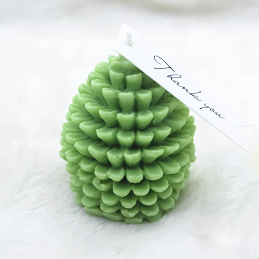 3D сосны Свеча конус формы рождественские Шишка Формы Для Fondant (сахарная)