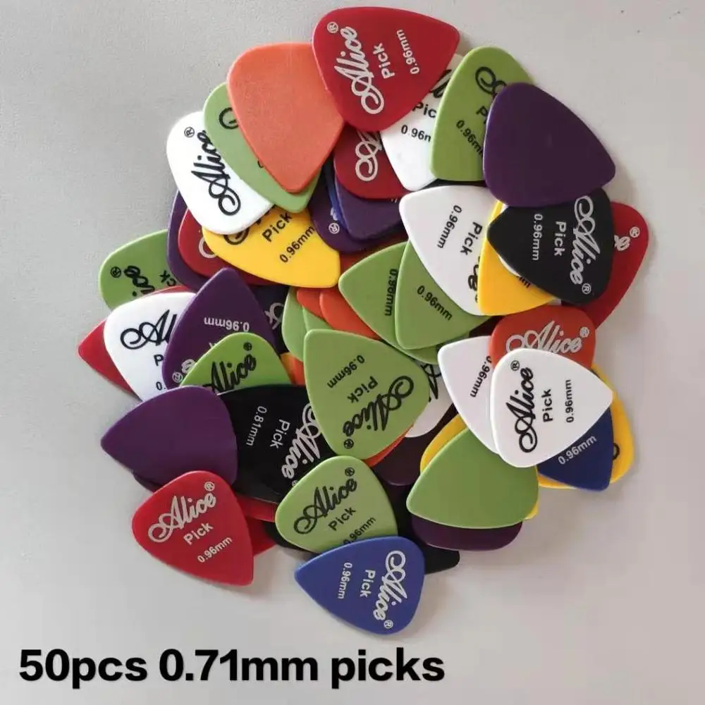071mm50pcs Электрогитары Палочки акустическая музыка Палочки s медиатор 0,58/0,71/0,81/0,96/1,20/1,50 мм Толщина Аксессуары для гитары - Цвет: 071mm50pcs