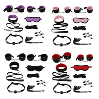 adult games bdsm bondage 8pcs set exotic accessories handcuffs shackles whip rope blindfold gag nipple clip sex toys for couples