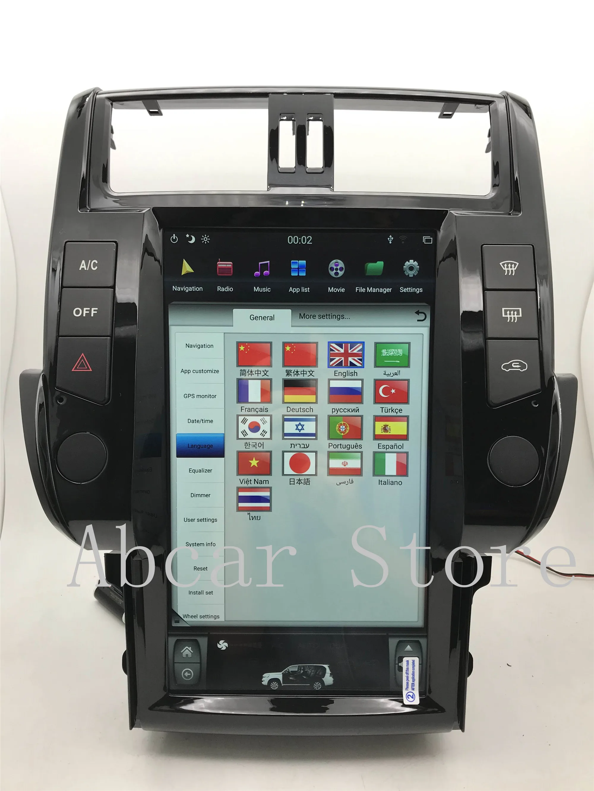 13,6 ''Tesla стиль Android 8,1 PX6 ips автомобильный dvd-плеер gps навигация для Toyota Land Cruiser Prado 150 2010 2011 2012 2013 радио