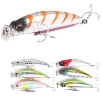 10g 8cm outdoor tackle striped bass minnow lures winter fishing floating minnow baits fish hooks