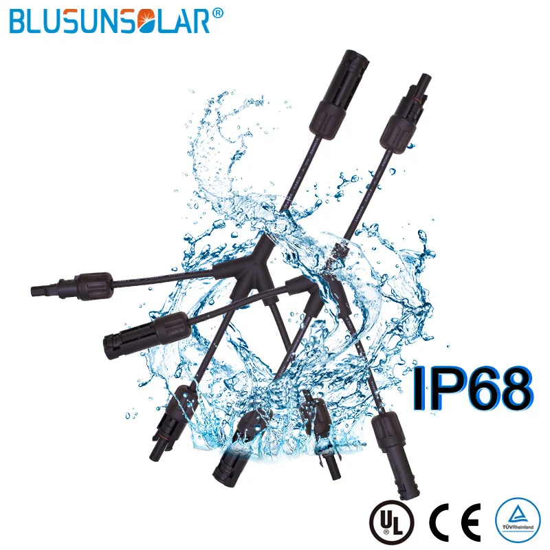 

10 Pairs Waterproof SOLAR PV Connector 3 to 1 Y Branch Connector Cable For Solar System LJ0156