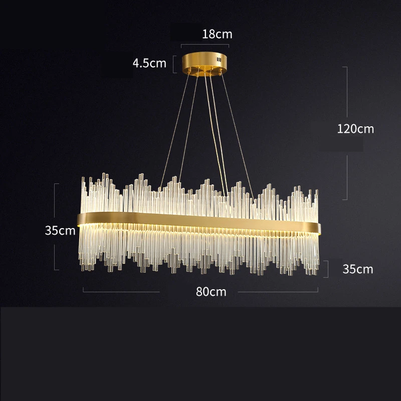 

Light luxury copper crystal pendant lights Stepless dimming indoor lighting Home decoration Glass Interior Dining Living room