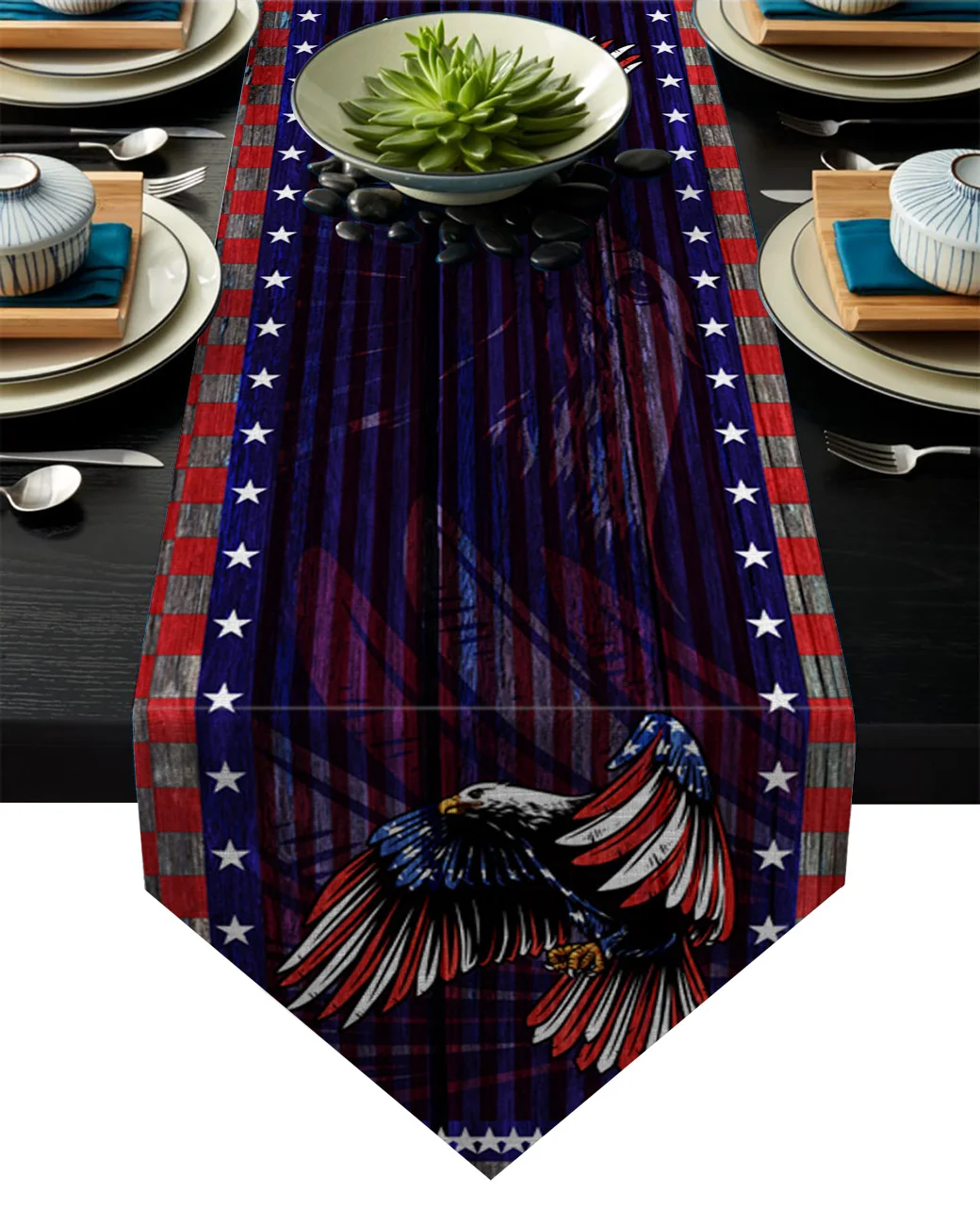 Американский флаг элемент Орлан Настольная дорожка скатерть s | Дом и сад