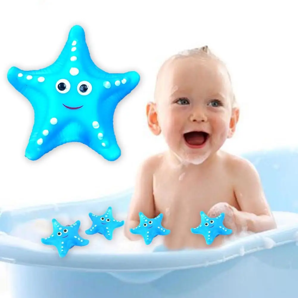 Мультяшная Морская звезда водная игрушка детская ванночка голубая мягкая для