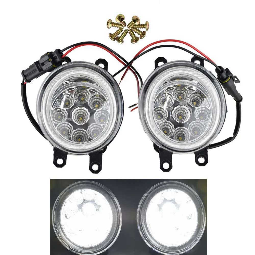

Для Toyota IQ 2009 2010 2011 2012 2013 автомобиля 4000LM светодиодный лампы Противотуманные фары светильник + Ангел глаз DRL Противотуманные лампы 12V 2 шт.