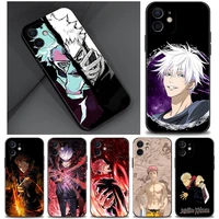 case for iphone 11 13 12 pro max xs xr x 8 7 6s 6 plus 7 8 5 5s soft cover fundas silicone capa shell anime jujutsu kaisen