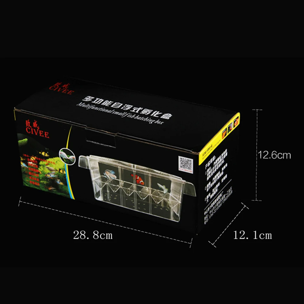 Акриловая коробка для разведения рыб с высокой четкостью 4 комната|Большие и