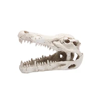 aquarium ornament landscape playing resting home crocodile skull artificial gift resin craft reptile fish tank animal shelter