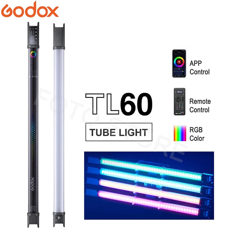 Godox TL60 светодиодный ламповый светильник RGB Цвет фон для фотосъемки ручной лампа с