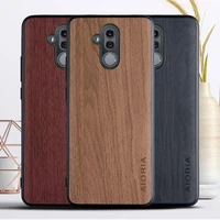 wooden pattern case for huawei mate 20 lite soft tpu silicone material wood pu skin covers coque fundas for huawei mate 20 pro