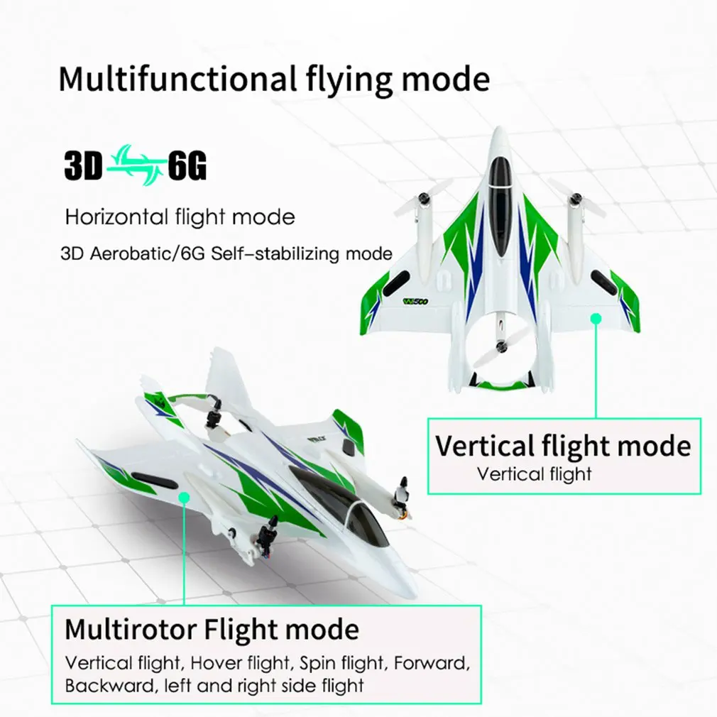 

W500 2.4G 6CH RC Drone Airplane 3D / 6G Brushless 6-Axis Gyro Aerobatic Airplane Gliders Fixed Wing Remote Control Aircraft