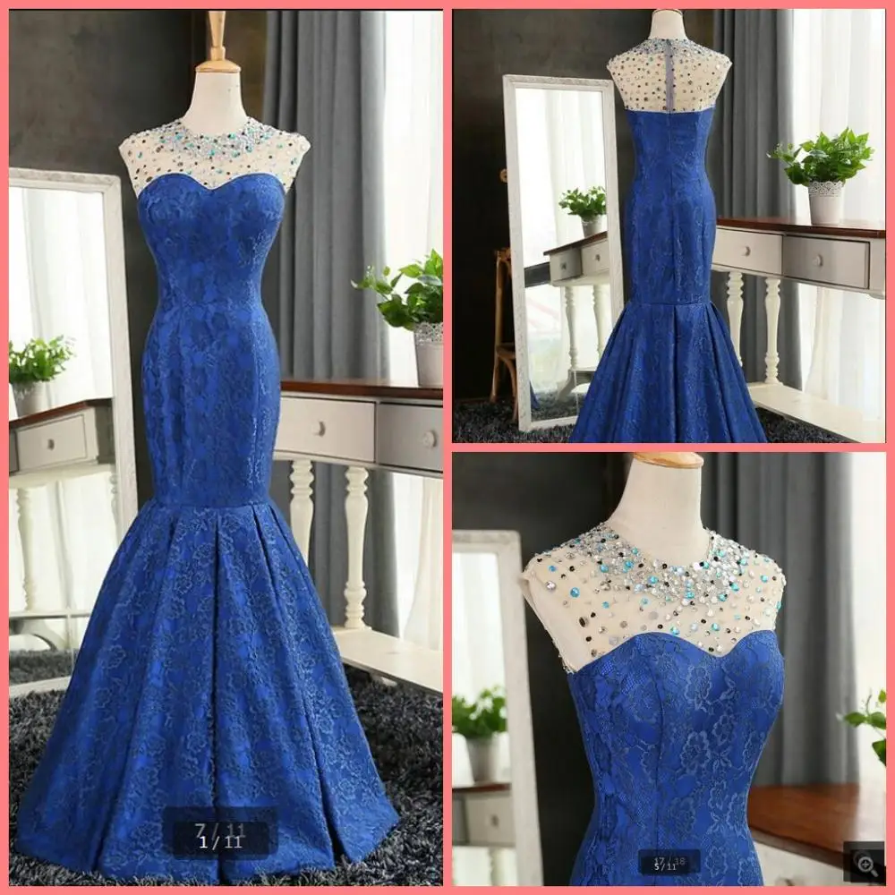 

2020 stylish blue lace beading prom dress real picture cap sleeve sexy prom gowns best selling illusion back sexy prom dresses