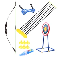15lbs childrens bow and arrow archery set recurve bow with suction cup arrow branch%ef%bc%8ctarget outdoor sports