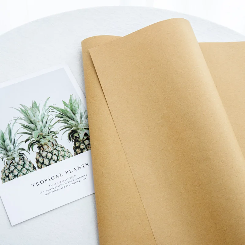 Высококачественная коричневая крафт-бумага Подарочная коробка и оберточная