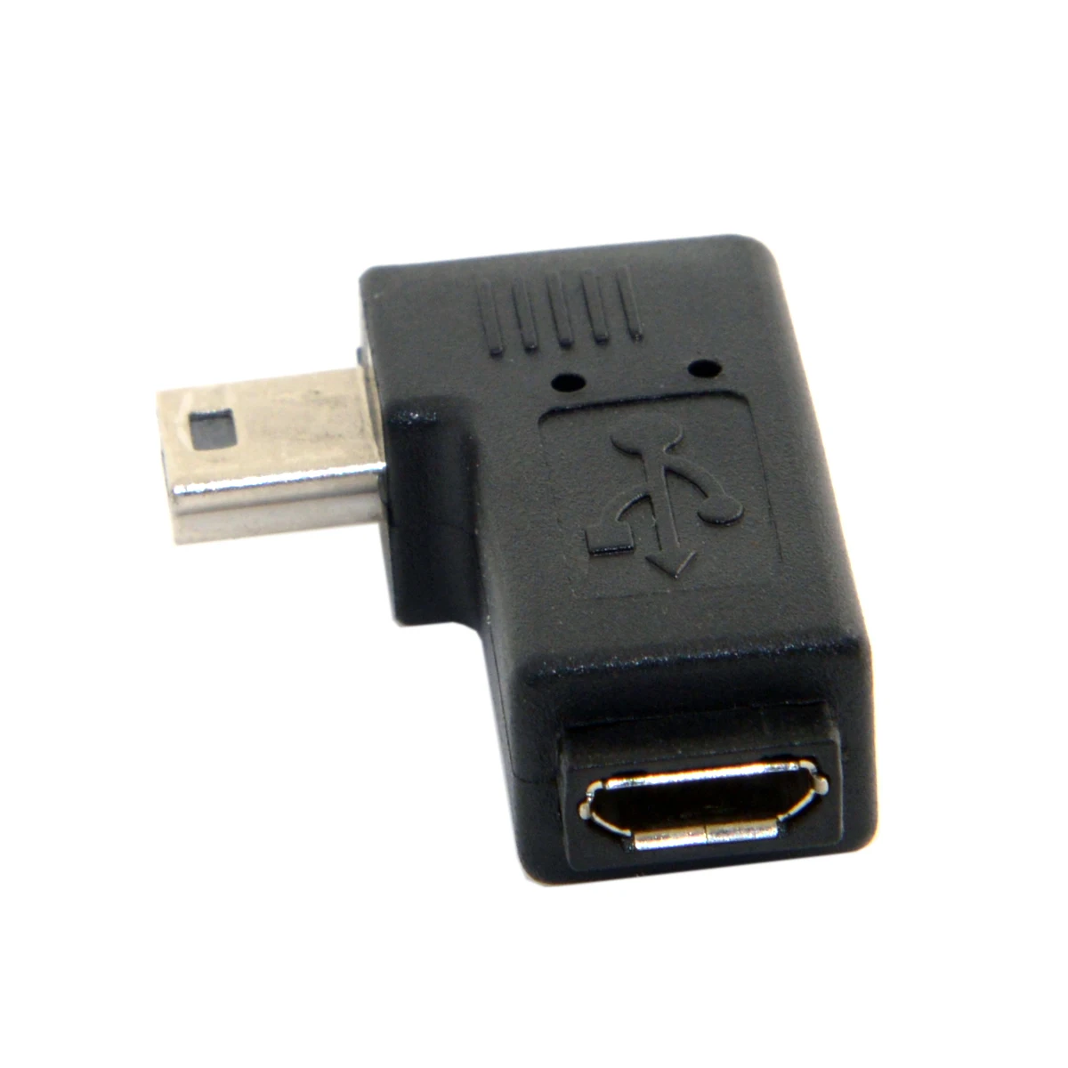 Переходник Mini USB (штекер)/Micro (гнездо) под углом 90 градусов для синхронизации