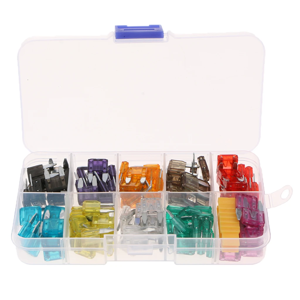 

120pcs Assorted Auto Car Truck SUV Mini Blade Fuse Assortment Kit 2A-35A
