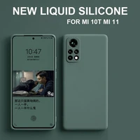 new liquid silicone phone case for xiaomi mi 11 pro ultra mi 10t pro lite camera protective soft back covers on mi 11 10t pro